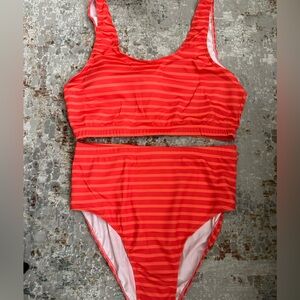 Real Essentials 2 Pack Womens 2 Piece Bikini Adult Athletic Beach Swimsuits